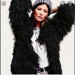 Free people shaggy fringe sweater